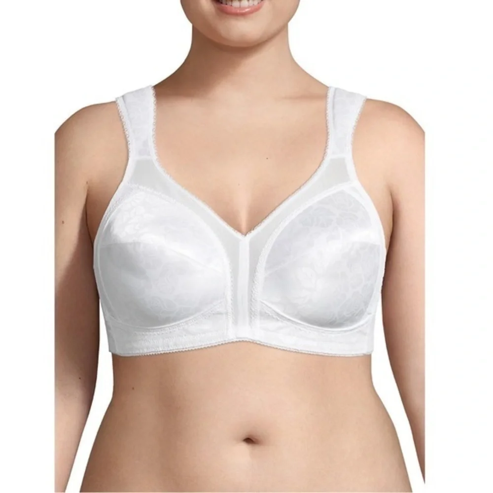 Playtex Women’s 18 Hour Original Comfort Strap Wire Free Bra‎ White Sz 44G